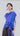 Front view of Lunar Breeze draped blouse Psophía SS26 showing side gather with adjustable tie and lightweight fabric