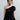 Asymmetric one-shoulder mercerized cotton T-shirt with cascading rosette detail and sculptural draped neckline.