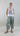 Front view of Psophía SS26 women’s wide-leg balloon pants in Ice, featuring an elasticated waist and soft volume through the hips.