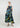 Vestido midi sin mangas en algodón satinado con estampado floral Botánica Noctis